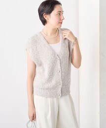 NOLLEY’S Sophi | 《手洗い可能》ペーパースパンコール2WAY Vネックベスト(ベスト)