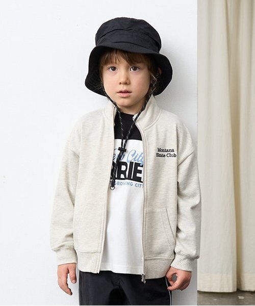 b・ROOM（ビールーム）の「フルジップスウェット（パーカー・キッズ・オートミール/ブラック/レモンイエロー/バイオレット/ターコイズブルー/トップグレー・150cm/120cm/100cm/130cm/140cm/110cm）」の4枚目の写真