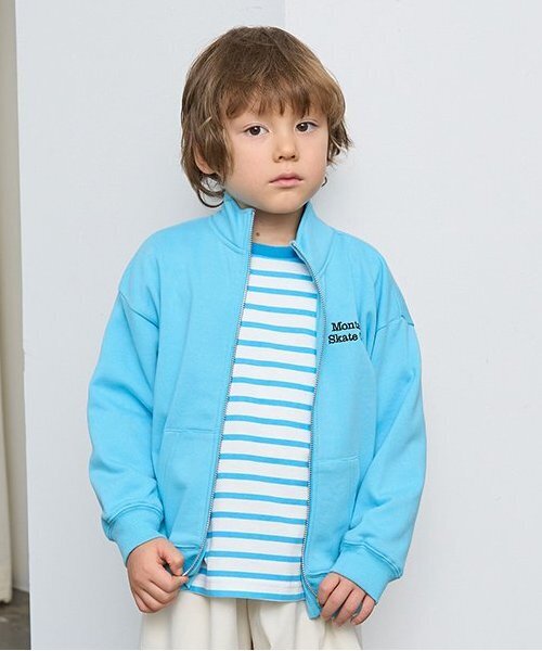 b・ROOM（ビールーム）の「フルジップスウェット（パーカー・キッズ・オートミール/ブラック/レモンイエロー/バイオレット/ターコイズブルー/トップグレー・150cm/120cm/100cm/130cm/140cm/110cm）」の5枚目の写真