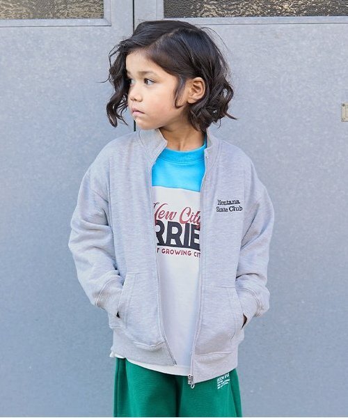 b・ROOM（ビールーム）の「フルジップスウェット（パーカー・キッズ・オートミール/ブラック/レモンイエロー/バイオレット/ターコイズブルー/トップグレー・150cm/120cm/100cm/130cm/140cm/110cm）」の3枚目の写真