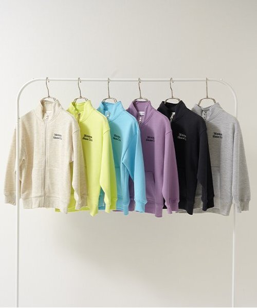 b・ROOM（ビールーム）の「フルジップスウェット（パーカー・キッズ・オートミール/ブラック/レモンイエロー/バイオレット/ターコイズブルー/トップグレー・150cm/120cm/100cm/130cm/140cm/110cm）」の7枚目の写真