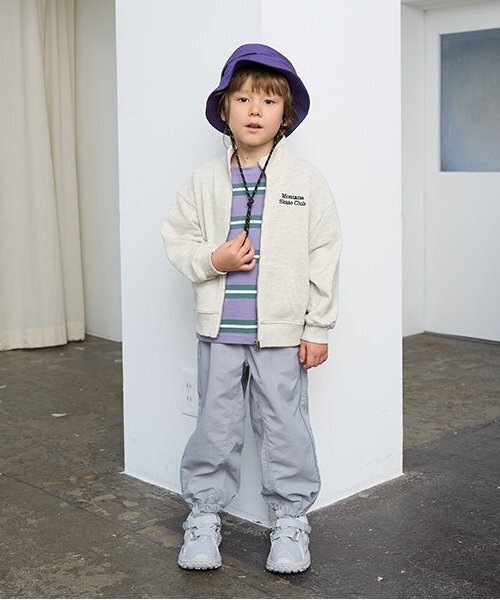 b・ROOM（ビールーム）の「フルジップスウェット（パーカー・キッズ・オートミール/ブラック/レモンイエロー/バイオレット/ターコイズブルー/トップグレー・150cm/120cm/100cm/130cm/140cm/110cm）」の15枚目の写真