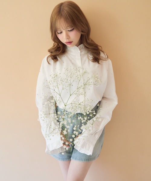 KOROページ セール】フリルカラービジューブラウス（シャツ/ブラウス）｜TITTY&CO