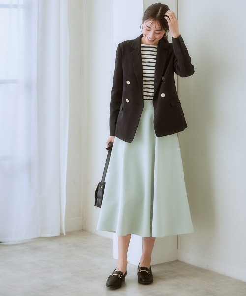 セール】ダブルクロス6枚ハギフレアスカート（80cm丈）<大きい