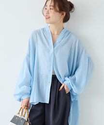 le.coeur blanc（ルクールブラン）の「《WEB限定》シアーガーゼバックギャザーシャツ（シャツ/ブラウス）」