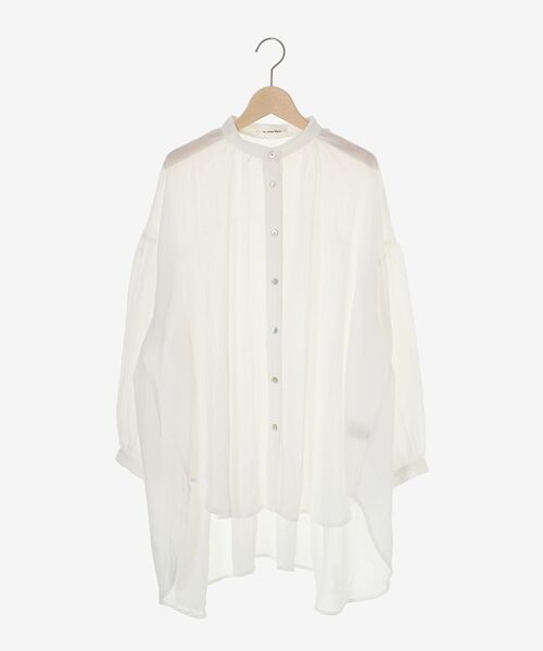 le.coeur blanc（ルクールブラン）の「シアーガーゼバックギャザーシャツ（シャツ/ブラウス・レディース・オフホワイト/サックスブルー/ベージュ/チャコールグレー・38）」の15枚目の写真