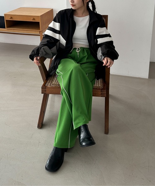 PILIT(ピリット)の「ウエストレイヤード ラインイージーパンツ(その他パンツ・レディース・ブラック/グリーン/イエロー/ネイビー・MEDIUM)」の7枚目の写真