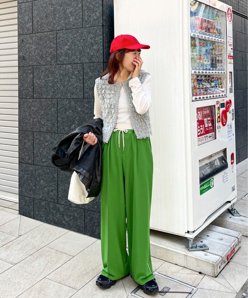 PILIT(ピリット)の「ウエストレイヤード ラインイージーパンツ(その他パンツ・レディース・ブラック/グリーン/イエロー/ネイビー・MEDIUM)」の18枚目の写真