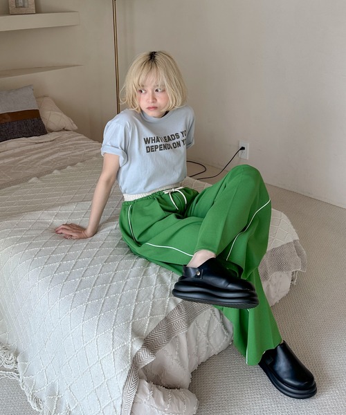 PILIT(ピリット)の「ウエストレイヤード ラインイージーパンツ(その他パンツ・レディース・ブラック/グリーン/イエロー/ネイビー・MEDIUM)」の10枚目の写真