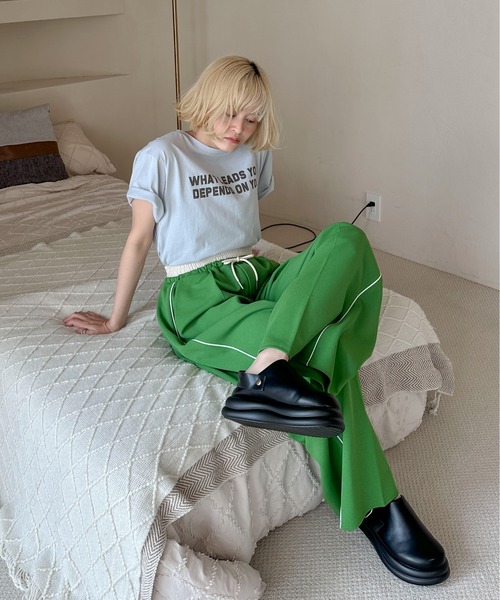 PILIT(ピリット)の「ウエストレイヤード ラインイージーパンツ(その他パンツ・レディース・ブラック/グリーン/イエロー/ネイビー・MEDIUM)」の11枚目の写真