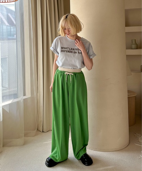 PILIT(ピリット)の「ウエストレイヤード ラインイージーパンツ(その他パンツ・レディース・ブラック/グリーン/イエロー/ネイビー・MEDIUM)」の14枚目の写真