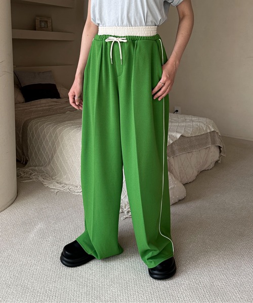 PILIT(ピリット)の「ウエストレイヤード ラインイージーパンツ(その他パンツ・レディース・ブラック/グリーン/イエロー/ネイビー・MEDIUM)」の17枚目の写真