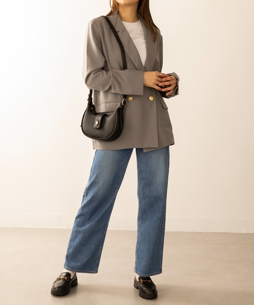 U.S. POLO ASSN.（ユーエスポロアッスン）の「【U.S. POLO ASSN.】≪別注≫ 3WAY Half Moon Bag / ハーフムーンショルダーバッグ  ハンドバッグ（ショルダーバッグ・レディース・ブラック/グレイッシュベージュ/ライトグレー/グリーン・FREE）」の11枚目の写真