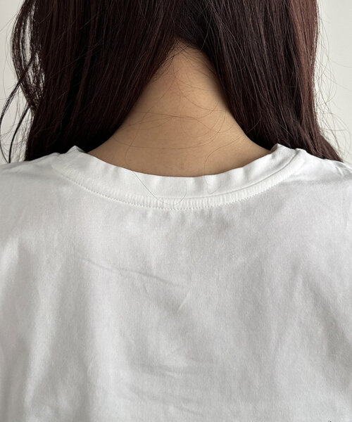 DISCOAT（ディスコート）の「キラキラロゴミニTシャツ（Tシャツ/カットソー・レディース・オフホワイト/ブラック・FREE）」の19枚目の写真