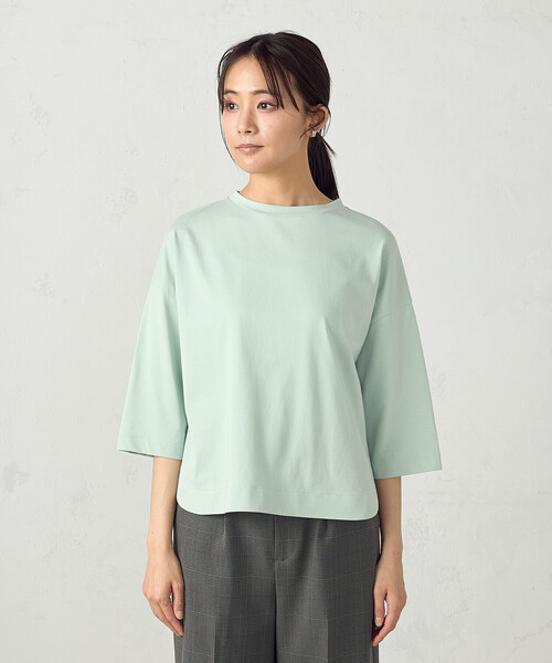 COMME CA ISM(コムサイズム)の「7分袖シンプルカットソー(Tシャツ/カットソー・レディース・ミント/ホワイト/ネイビー・MEDIUM/LARGE)」の10枚目の写真