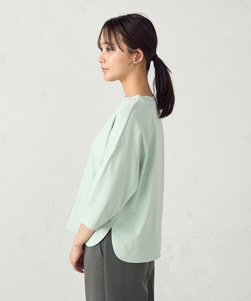 COMME CA ISM(コムサイズム)の「7分袖シンプルカットソー(Tシャツ/カットソー・レディース・ミント/ホワイト/ネイビー・MEDIUM/LARGE)」の11枚目の写真