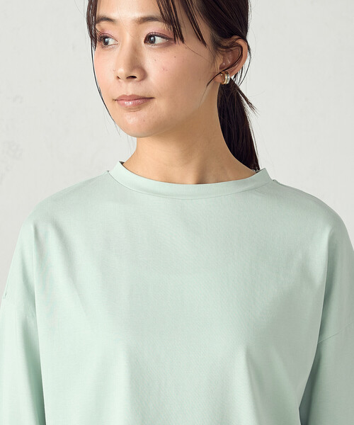 COMME CA ISM(コムサイズム)の「7分袖シンプルカットソー(Tシャツ/カットソー・レディース・ミント/ホワイト/ネイビー・MEDIUM/LARGE)」の13枚目の写真