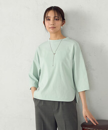 ７分袖シンプルカットソー