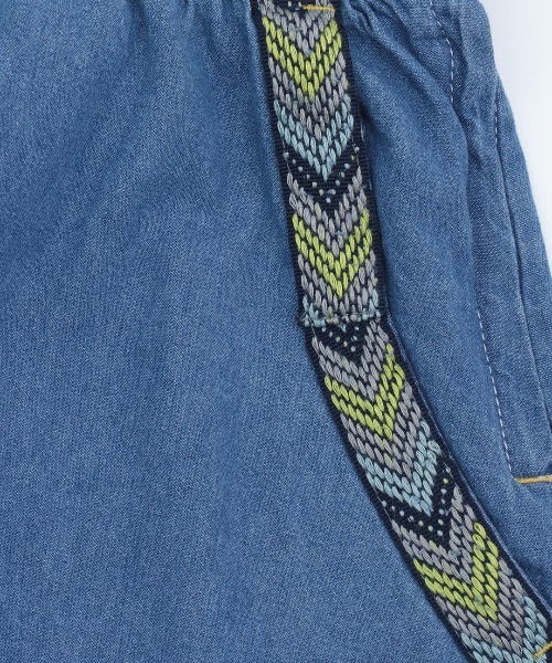 チチカカ（チチカカ）の「デニムジャンパースカート【大きいサイズ】（ジャンパースカート・レディース・ブルー/インディゴブルー・3L）」の14枚目の写真