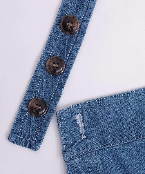 チチカカ（チチカカ）の「デニムジャンパースカート【大きいサイズ】（ジャンパースカート・レディース・ブルー/インディゴブルー・3L）」の15枚目の写真