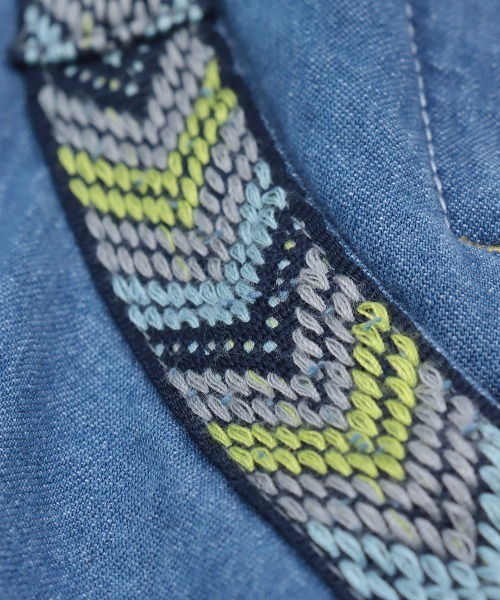 チチカカ（チチカカ）の「デニムジャンパースカート【大きいサイズ】（ジャンパースカート・レディース・ブルー/インディゴブルー・3L）」の17枚目の写真