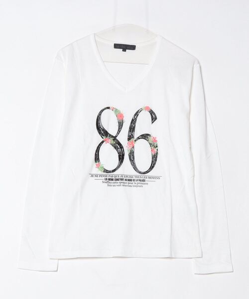 INNOCENT(イノセント)の「『in the attic』Vネック/86/LS-T(Tシャツ/カットソー・メンズ・ブラック/ホワイト・X-LARGE/LARGE)」の1枚目の写真