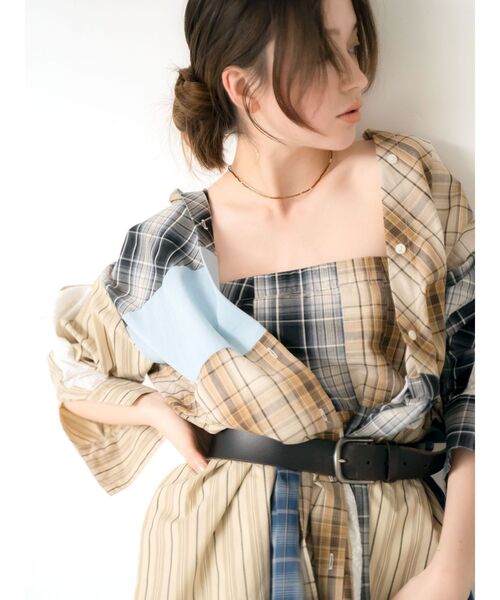 Ungrid（アングリッド）の「リメイクチェックベアトップ（チューブトップ・レディース・その他1・FREE）」の22枚目の写真