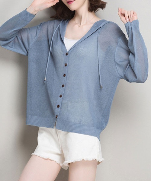 DURAS - ♥DURAS♥ラビットファーラグジュアリーカーディガン ボレロ  ジャケット Heather（ヘザー）の「シアーボレロカーディガン（7分袖