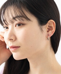 ステンレス デザインフープイヤリング(両耳２点セット)