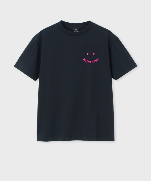 PS Paul Smith(ピーエスポールスミス)の「ウィメンズ "Happy" 半袖Tシャツ / 155406 232V(Tシャツ/カットソー・レディース・ホワイト/ネイビー/ブラック・LARGE/MEDIUM/SMALL/X-SMALL/3L/2L)」の3枚目の写真