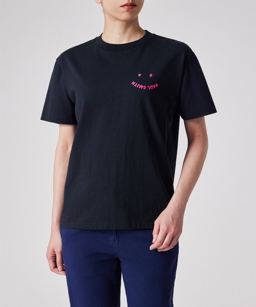 PS Paul Smith(ピーエスポールスミス)の「ウィメンズ "Happy" 半袖Tシャツ / 155406 232V(Tシャツ/カットソー・レディース・ホワイト/ネイビー/ブラック・LARGE/MEDIUM/SMALL/X-SMALL/3L/2L)」の11枚目の写真