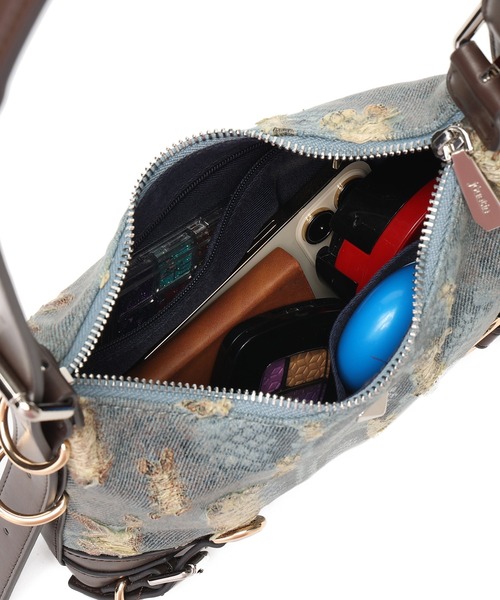 jouetie（ジュエティ）の「【jouetie/ジュエティ】ベルテッド　ヴィンテージクラッシュ　ミニショルダーバッグ（ショルダーバッグ・レディース・パイソン/ネイビー/オフホワイト/ブラック/キャメル/ブルー系その他・FREE）」の7枚目の写真