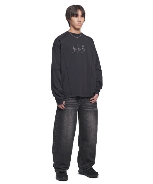 韓国ブランド NOMANUAL ノーマニュアル B.C.L DENIM PANTS ワイド 