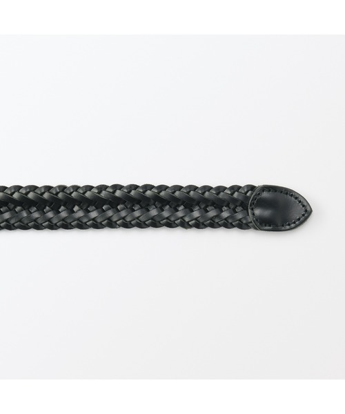 無印良品(ムジルシリョウヒン)の「ベジタブルタンニンレザー 手編みベルト 中幅(ベルト・メンズ・ダークブラウン/ブラック・110cm)」の7枚目の写真