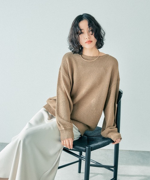 LEPSIM（レプシィム）の「5ゲージカノコライクボートネックプル