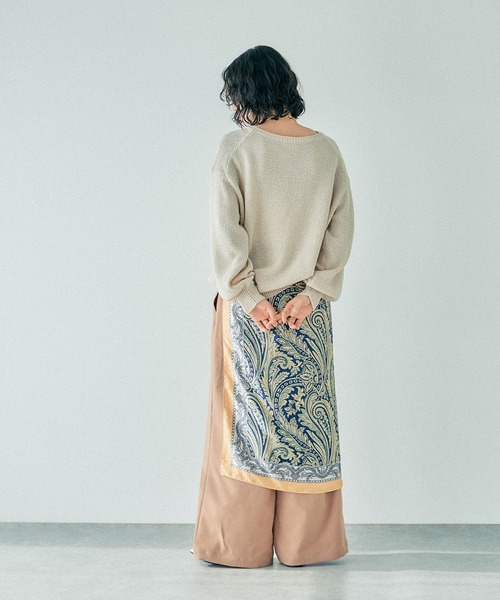 LEPSIM(レプシィム)の「5ゲージカノコライクボートネックプルオーバー 243134(ニット/セーター・レディース・キナリ/カーキブラウン/グリーン系その他/ブラック・FREE)」の11枚目の写真