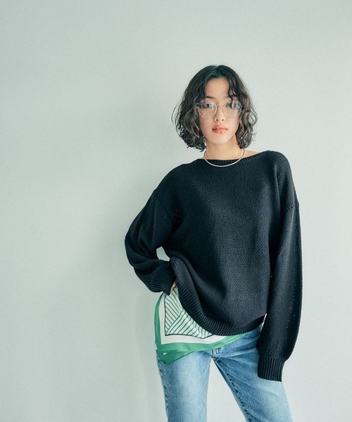 LEPSIM（レプシィム）の「5ゲージカノコライクボートネックプル