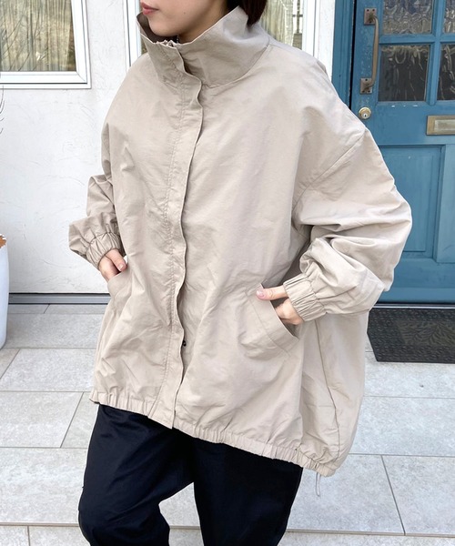 CRB（シーアールビー）の「スタンドブルゾン（ブルゾン・レディース・ベージュ/アイボリー/チャコールグレー/カーキ・F）」の3枚目の写真