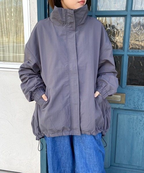 CRB（シーアールビー）の「スタンドブルゾン（ブルゾン・レディース・ベージュ/アイボリー/チャコールグレー/カーキ・F）」の5枚目の写真