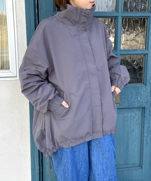 CRB（シーアールビー）の「スタンドブルゾン（ブルゾン・レディース・ベージュ/アイボリー/チャコールグレー/カーキ・F）」の6枚目の写真