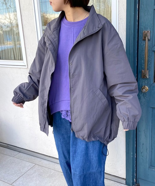 CRB（シーアールビー）の「スタンドブルゾン（ブルゾン・レディース・ベージュ/アイボリー/チャコールグレー/カーキ・F）」の8枚目の写真