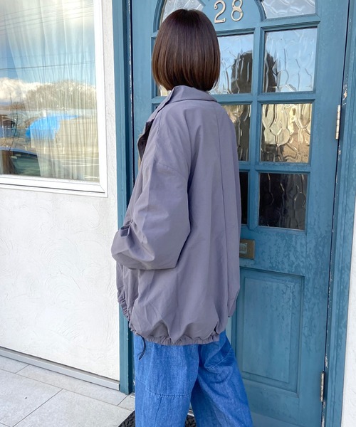 CRB（シーアールビー）の「スタンドブルゾン（ブルゾン・レディース・ベージュ/アイボリー/チャコールグレー/カーキ・F）」の9枚目の写真