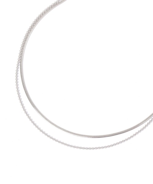 LEPSIM（レプシィム）の「ステンレス2連ショートネックレス　303300（ネックレス・レディース・シルバー/シルバー系その他/ゴールド・ONE SIZE）」の8枚目の写真