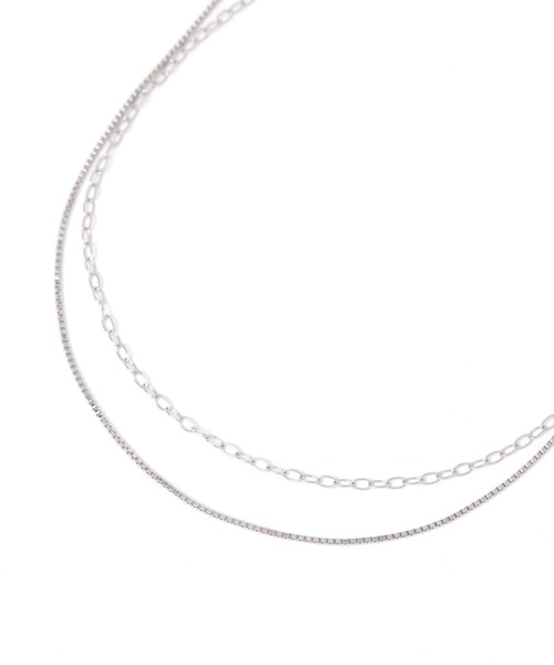 LEPSIM（レプシィム）の「ステンレス2連ショートネックレス　303300（ネックレス・レディース・シルバー/シルバー系その他/ゴールド・ONE SIZE）」の9枚目の写真