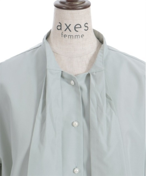 axes femme(アクシーズファム)の「ボリューム袖ボウタイブラウス(シャツ/ブラウス・レディース・ホワイト/ブルー/ミント・FREE)」の7枚目の写真