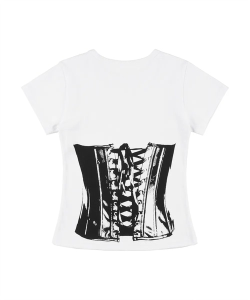 tシャツ A'GEM/9 × .kom 「 FANCY CLUB/ファンシークラブ」 BACK CORSET TEE/バックコルセット半袖Tシャツ レ FANCY CLUB tシャツ A'GEM/9 × .kom 「 CLUB/ファンシークラブ