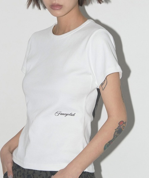[FANCY CLUB] Tシャツ 半袖 BACK CORSET TEE ホワイト Back Corset Tee (White) F25QB096 - FANCY CLUB | 60% - Asian