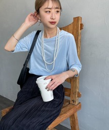 [Jeans Factory Clothes/ジーンズファクトリークローズ] シアーベロア ショートスリーブカットソー