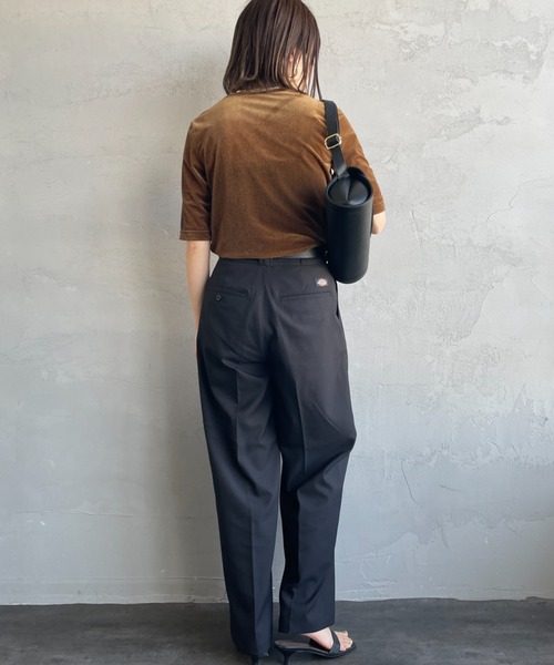 JEANS FACTORY Clothes（ジーンズファクトリークローズ）の「[Jeans Factory Clothes/ジーンズファクトリークローズ] シアーベロア ショートスリーブカットソー（Tシャツ/カットソー・レディース・グレー/サックスブルー/ブラウン/ネイビー・F）」の22枚目の写真