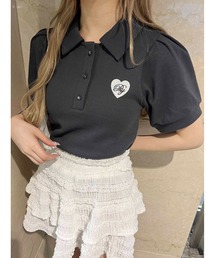 PHILLY（フィリー）の「【PHILLY】ハートワンポイントポロ（ポロシャツ）」